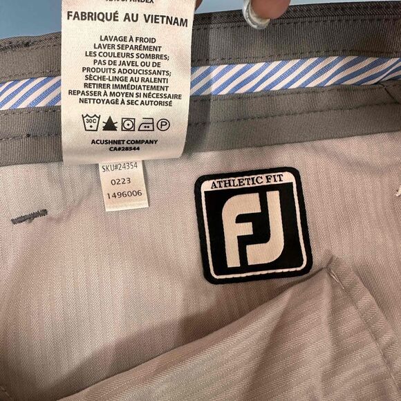 FootJoy Men's Gray 5-Pocket Athletic Straight Fit Golf Pants Size 38 x 32 - Picture 6 of 8